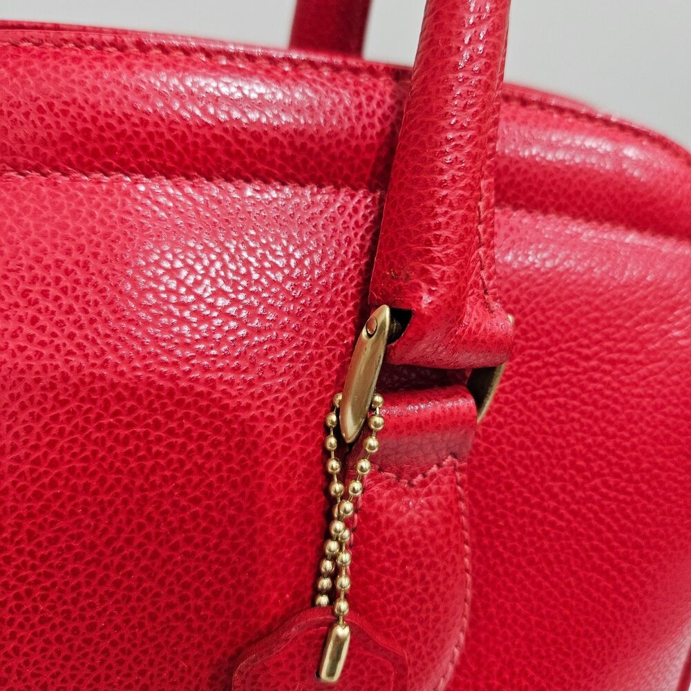 Vintage Coach Madison Sutton Satchel Crossbody Bag 4410 Scarlet Red Italy - Picture 4 of 16